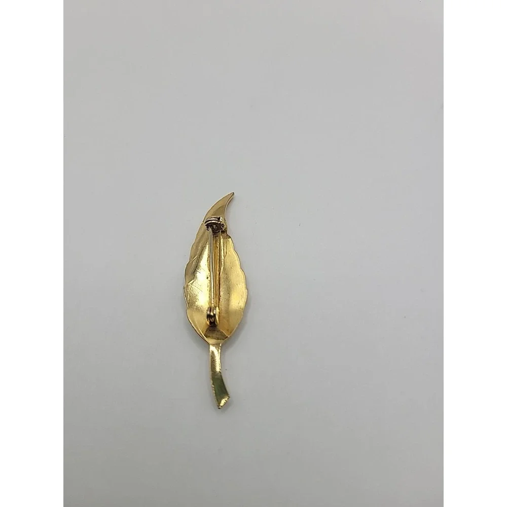 Vintage Order of‎ the Eastern Star Feather Brooch Gold Tone OES Masonic Pin